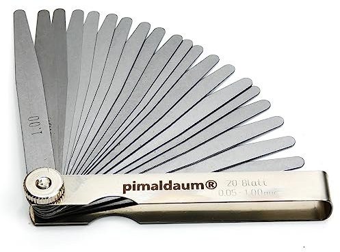 Spessimetro PIMALDAUM® 20 lame, 0,05-1,00 mm, secondo DIN 2275, acciaio al manganese