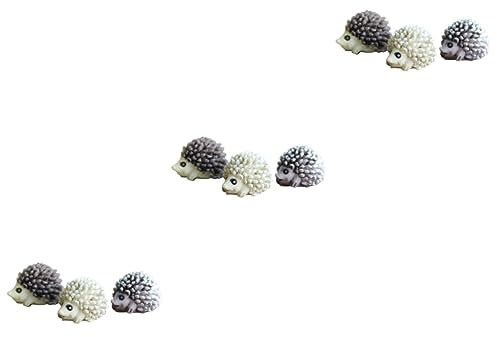 Happyyami 30 Pièces Mini Ornement De Jardin Ornements De Pots De Fleurs Figurine Micro Décoration De Jardin Mini Hérisson en Résine Micro Paysage Poupée De De Bébé Miniature