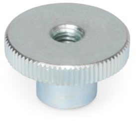 Ganter Normelemente | Écrou moleté haut - DIN 466-M6 | Filetage: M6 | Acier, bleu zingué | 5pcs