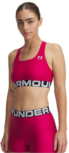 Under Armour HeatGear® para mujer - Sostén deportivo de impacto medio con marca, L