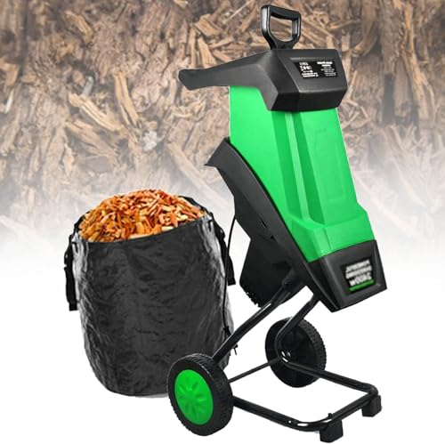 SACLMD Mulcher Heavy Duty,Wood Chipper Shredder Electric Light Duty,for Lawn and Garden Use or Fire Prevention Building a Firebreak