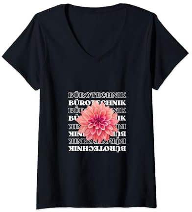 Damen Bürotechnik ist doch kein Verbrechen | Deutsches Meme T-Shirt mit V-Ausschnitt