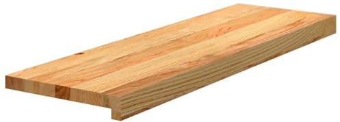 vidaXL Peldaños de escalera 4 uds madera maciza roble marrón claro, peldaño de escalera, peldaño de escalera de roble, alféizar de ventana