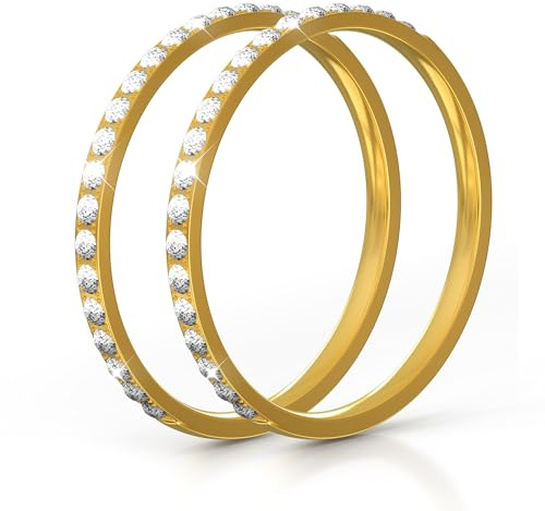 Seltureone 2 Pack 14K Gold Plated Stacking Rings for Oura Ring 5/4/3