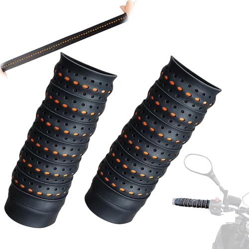 Generisch Cinta de agarre de silicona suave antideslizante para barras de mano de moto, empuñaduras antideslizantes con orificios de ventilación de aire, agarres de silicona suave (2 unidades)
