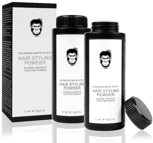 Beugo Hair Styling Powder, 2PCS Hair Volumising Texture Powder, Ultra Matte Texture Dust, Lightweight, Non-Sticky, for All Hair Types