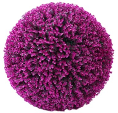 Hperu Topiaria Artificiale Palla Decorativa appesa Finta Palla di bosso Pianta per la Decorazione Domestica, Rosso violaceo 35 cm, Finta