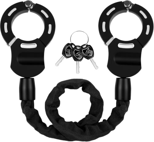 Dreamhigh® E skoterlås, handbojslås för e-skoter, 6 mm tjockt kedjelås för skoter/cykel, repskydd av oxfordtyg (med förvaringsväska)