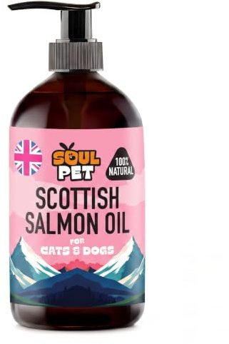 Soul Pet Scottish Salmon Oil for Dogs 500ml – Pure Cold-Pressed Omega 3, 6 & 9 Supplement – Supports Skin, Coat, Joints & Heart Health – Natural Anti-Itch Dog Fish Oil – Sustainably Sourced