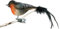 Birds of Glass® Glas-Vogel, Dompfaff mit Naturfeder | Glasschmuck Made in Germany | Eigene Herstellung | deko Vogel mit Clip, Glasvogel, echter Lauschaer Christbaumschmuck, für den Innenbereich