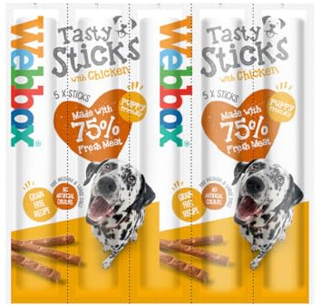 Webbox Dogs Delight Chicken Sticks, 5 x 11g