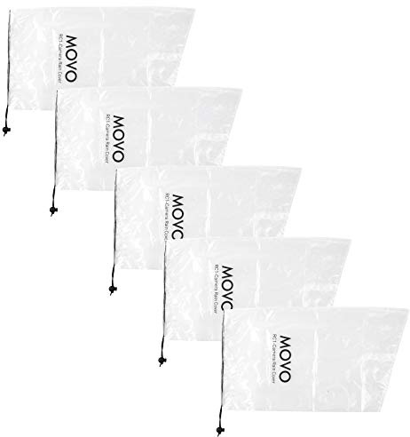 Movo (5 Pack) RC1 Clear Rain Cover for DSLR Camera and Lens up to 18 Long