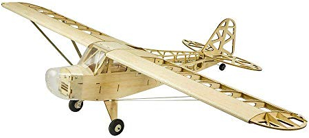 Torcster 213461 Piper J-3 1200mm Holzbaukasten Modellflugzeug für RC Bausatz DIY, gelaserte Balsa Sperrholz Holz Bauteile Holzmodell Flugzeug