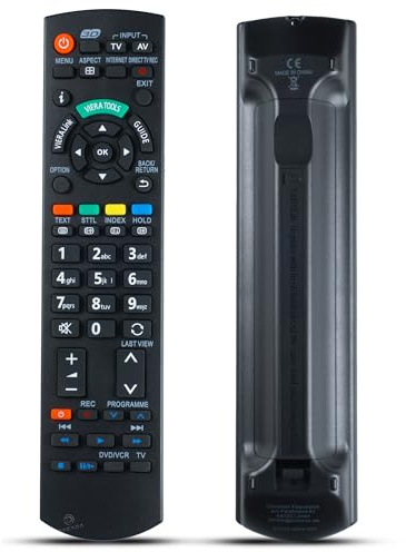Geeignet für Panasonic Fernbedienung für Panasonic N2QAYB000504 Fernseher TV Remote Control / D1170 / Neu (Schwarz)