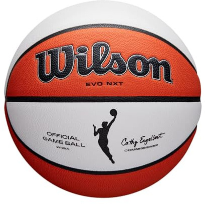 Wilson Basketball WNBA Official Game Ball, Indoor, Leder, Größe: 6, Braun/Weiß