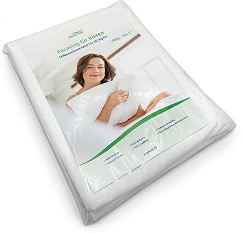 Milbenschutz Kissenbezug 80x80 cm | Encasing | Anti-Milben Bettwäsche | Milbenkotdicht | Premium Milbenschutz für Kopfkissen
