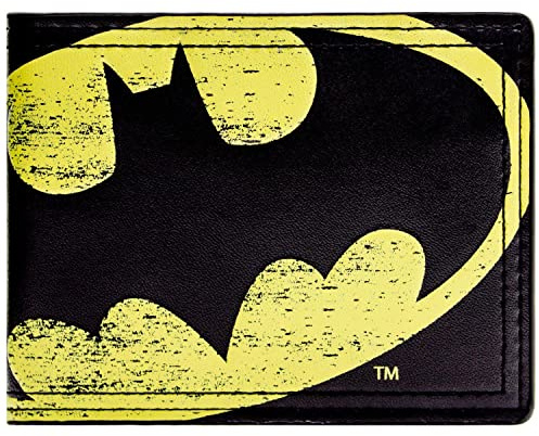 The Dark Knight Batman Bat-Signal Suchlicht Geldbörse/Geldbeutel Klapp Münzfach & Kartenhalter, Schwarz