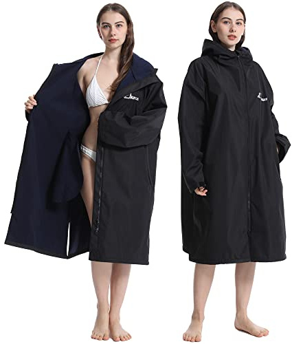Oksun Oversized Waterproof Swim Parka: Windproof Warm Swimming Coat
