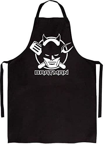 Shirtoo Grillschürze Bratman - Geschenke für den Mann/Männer Grillschürze für Herren Lustig Geschenke für Papa Opa Geburtstag Vatertagsgeschenk Kochschürze Herren