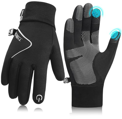 Ruixue Handschuhe Kinder Winter Warme Winterhandschuhe - Kids Anti-Rutsch Winddicht Laufhandschuhe Fahrradhandschuhe Fleece Wasserabweisend, Radhandschuhe Outdoor Sport für 4-12(L)