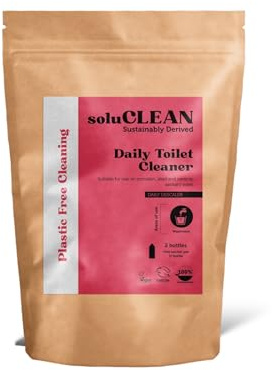 Soluclean Daily Toilet Cleaner, Plastic Free Cleaning (One Packet of 10 Sachets)