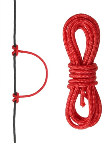 sourcing map 10 Feet Archery D Loop Rope String Nocking Loop Rope Serving Thread Release Material for Compound Archery Bowstring(Red)