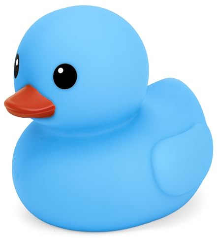 Jumbo Rubber Duck Bath Toy - 8 Giant Ducks Big Duckie Baby Shower Birthday Party Favors (Blue)