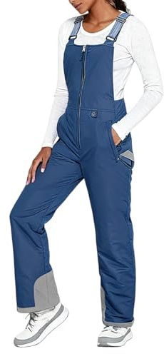 PAIDAXING Pantaloni da sci impermeabili da uomo donna termici con cerniera antivento pantaloni da neve invernali caldi a vita alta bavaglini da sci snowboard salopette per escursioni all'aperto tuta