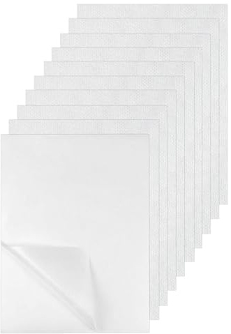 10 STK Självhäftande Vattenlösligt Stickvlies - Utskrivbart Stickpapper För Stickmallar Vattenlösligt, A4 Perfekt För Handsömnad Och Maskinbroderi