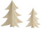 Árboles de Navidad, H: 13 + 18 cm, madera contrachapada, 2asstd
