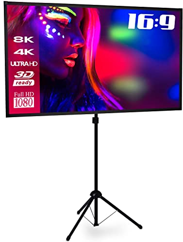 ESMART Expert X-Type Ultralightweight Stativ-Leinwand [Größenauswahl] 200 x 112 cm (90) 16:9 | Heimkino Beamer LCD LED | Schneller Aufbau | Vormontiertes Stativ | Tragetasche