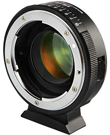 Viltrox NF-M43X Manueller Fokus Adapter 0,71x Reduzierer Speed Booster Objektivadapter mit Blendensteuerung für Nikon G D Objektiv auf M4/3 spiegellose Kamera GF9 GX85 GX8 E-M5 E-M10 E-PL3 Pen-F BMPCC