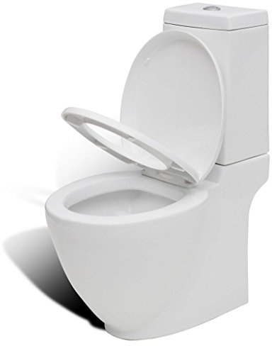 Festnight Toilette/WC Design Stand Keramik inkl. Hängetoilette Soft Close WC Sitz