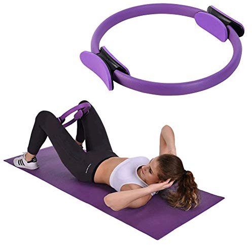 Ring Pilates Cercle Anneau Yoga Ring Cercles pour Pilates Cercle de Pilates Pour Fitness à la maison Adaptée Double Poignée pour Circle Pilates - Yoga Gym Fitness Entraînement pour les femmes, violet