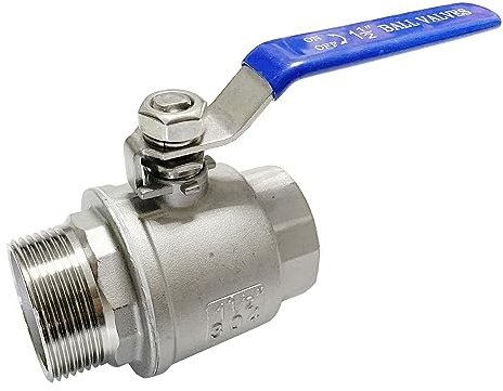 LOZOME 1-1/2 maschio all'acciaio inossidabile pieno delle valvole a sfera NPT 304 del porto del filo femminile per il gas WOG1000 dell'olio dell'acqua