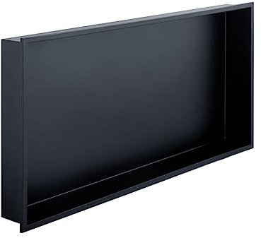 Niche de rangement en inox à encastrer spécial douche 60x30x7 finition noir mat by Eurosanit