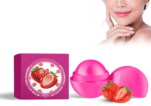 Bálsamo Labial, Esfera Nutritiva Bálsamo Labial, Bálsamo Labial De Nutrición Intensa, Hidratante Barra De Labios, Bálsamo Labial Shine, Sabor a Fresa Flavor Smooth Ball Lip Balm