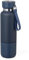 Bidón térmico de acero inoxidable de 500 ml incluye un vaso de 300 ml integrado en la base y dos opciones de transporte intercambiables (Azul marino)