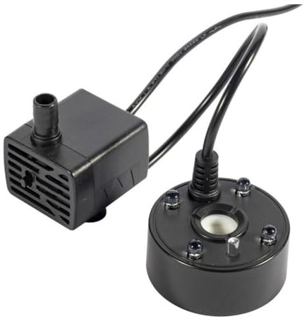 Junterone Bomba de Agua 2 en 1 USB de 5 V, Atomizador Ultrasónico, Generador de Niebla, Nebulizador, Fuente, Estanque, Jardín, Rocalla, Pecera, Humidificador.