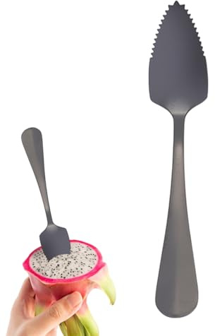 Liakyunf Cuillère à Pamplemousse | Ustensile Cranté pour Prélever,Cuillère de Table en Acier Inoxydable - pour Fruit Dessert Salade Petit Déjeuner Collation Service