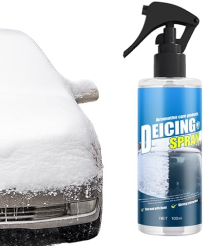 Spray anticongelante para parabrisas, 100 ml, solución anticongelante con fórmula de acción rápida | Protección eficaz para parabrisas de coches, camiones, SUV, nieve, Win