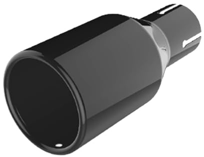 tubo di scarico dell'auto 2.5 Ingresso 3.5 Uscita Nero Auto Punta di Scarico per Coda per Tubo Cottura Completa Vernice Silenziatore per Ugello In Acciaio Inox 1 PC