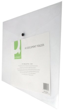 Q-Connect Polypropylene Document Folder A3 Clear (Pack of 12) KF02464