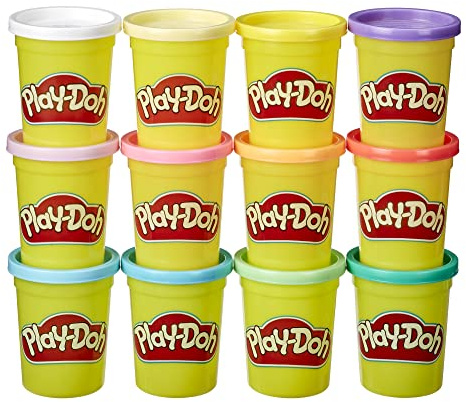 Play-Doh Pastel Colors Bulk 12-Pack of 4-Ounce Cans, Party Favors, Kids Arts & Crafts, Back to School Gifts & Prizes, Preschool Toys, Ages 2+ (Amazon Exclusive)