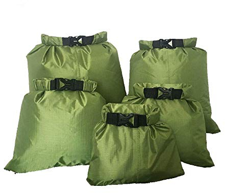 5 Pcs Sac étanche à la Dérive, Sac de Rangement étanche pour la Natation, La Navigation de Plaisance, La Voile, Le Camping, La Randonnée, la Natation, la Pêche(1,5L/2,5L/3,5L/4,5L/6L)