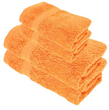 Julie Julsen Bio Duschtuch-Set 4 TLG. 2 Dusch- 2 Handtücher Orange 100% Baumwolle Frotte 550g/m²