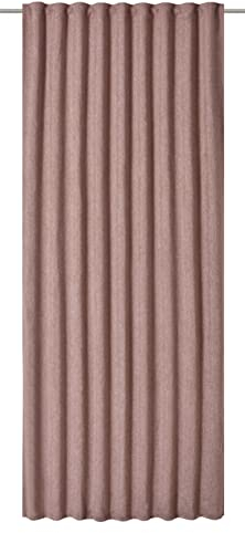 Elbersdrucke Gardine mit verdeckten Schlaufen Tender 14 Altrosa verdunkelnd wärmeisolierend energiesparend 255x140 cm Verdunklungsvorhang für Wohnzimmer Schlafzimmer Küche Flur Kinderzimmer 201906