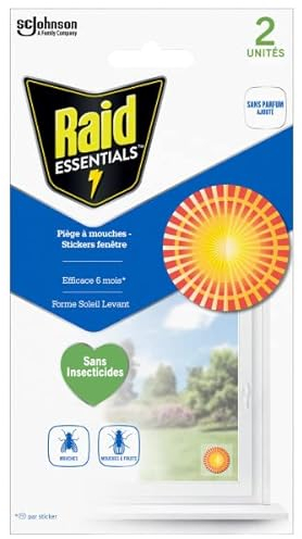 Raid Essentials Piege A Mouches Et Mouches A Fruits - Sticker Fenetres Soleil Levant X2