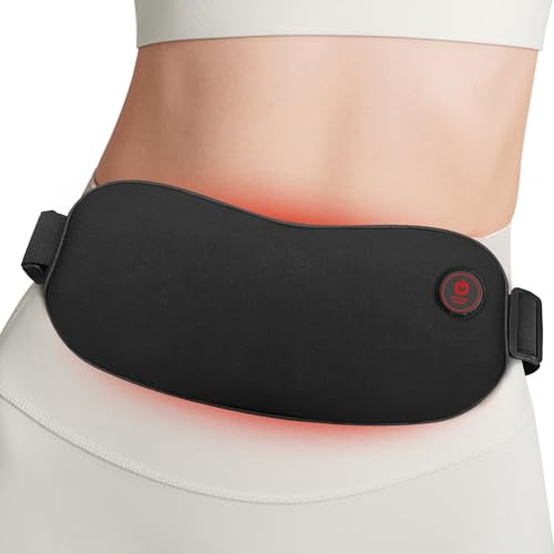 uncn Tragbares Heizkissen für Krämpfe | 5000mAh Integrierter Akku | 27x11 cm Kabellos | Wärmegürtel mit Abschaltautomatik für Bauch/Lenden