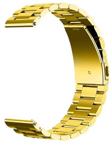 OcioDual Correa Reloj Correa Metálica Acero Inoxidable Color Oro 22mm Correa Reloj Inteligente Reloj Hombre Smartwatch Mujer Pulsera Hombre Reloj Mujer Pulseras Universales Liberación Rápida